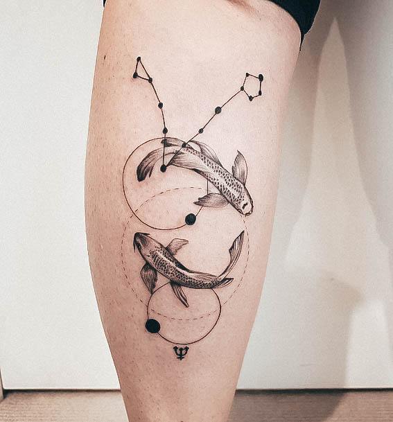 Womens Lovely Pisces Tattoo Ideas