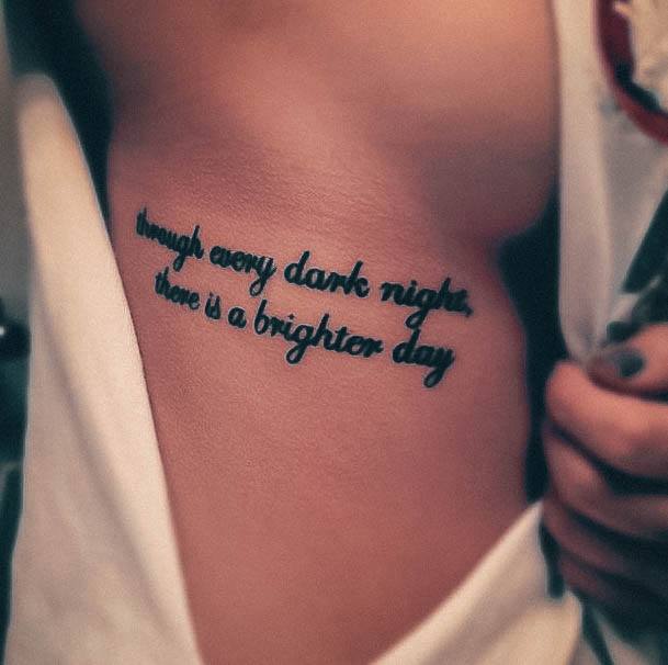 Womens Lovely Quote Tattoo Ideas