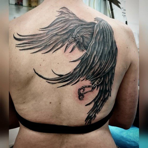 Womens Lovely Raven Tattoo Ideas