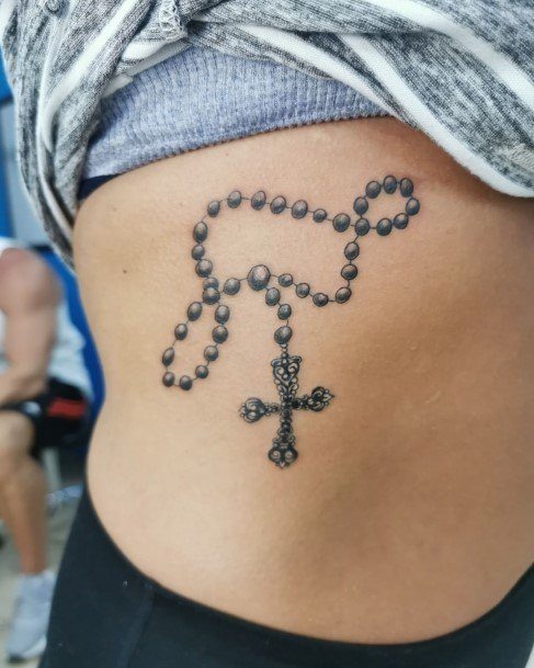 Womens Lovely Rosary Tattoo Ideas