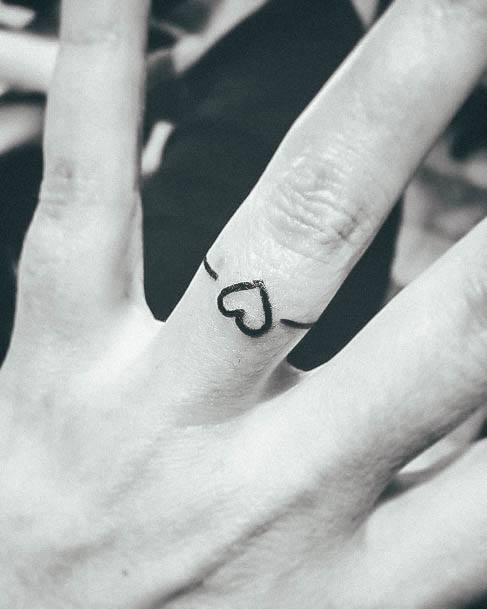 Womens Lovely Wedding Ring Tattoo Ideas