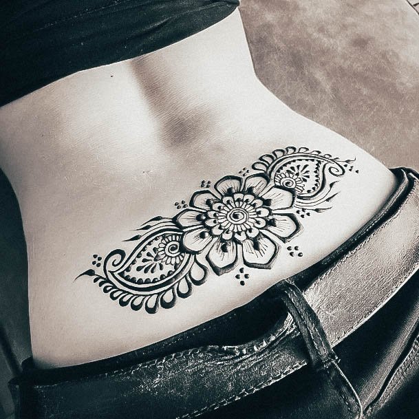 Womens Lower Back Girly Tattoo Designs