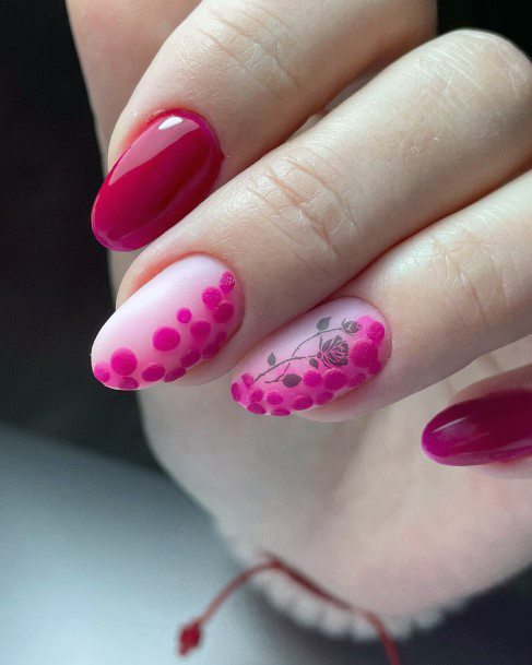 Womens Magenta Nail Design Ideas