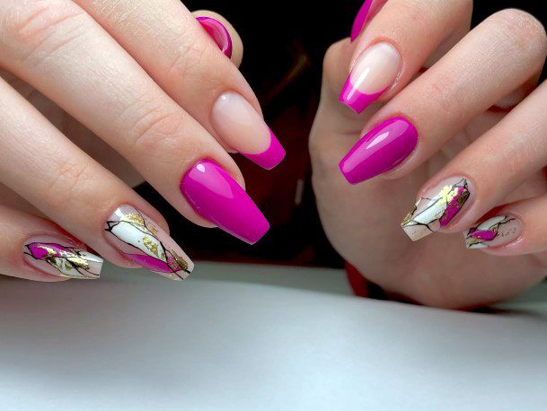 Womens Magenta Super Nail Designs