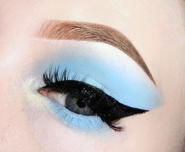 Womens Matte Whitish Blue Eyeshadow Women