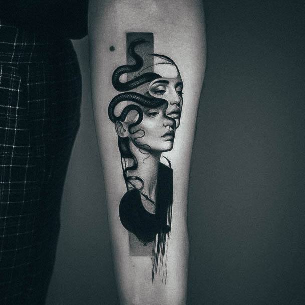 Womens Medusa Girly Tattoo Designs