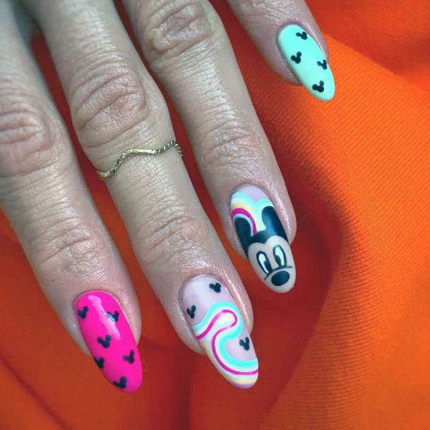 Womens Mickey Mouse Nails