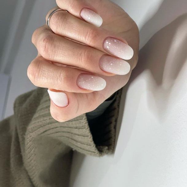 Womens Milky White Good Looking Nails