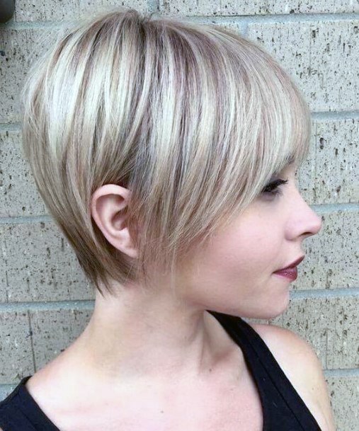 Womens Modern Hairstyle White Hair