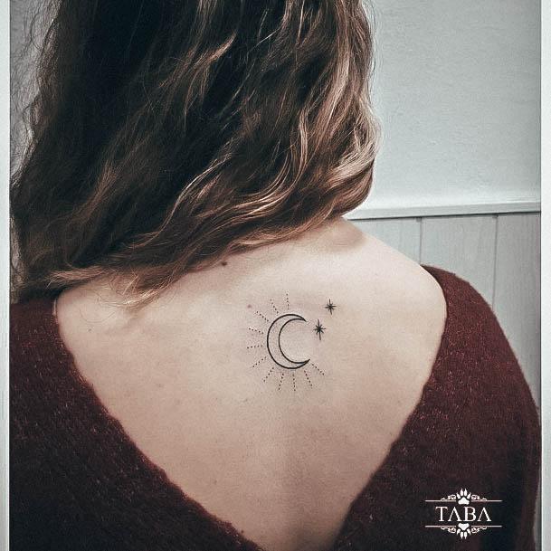 Womens Moon And Stars Good Looking Tattoos