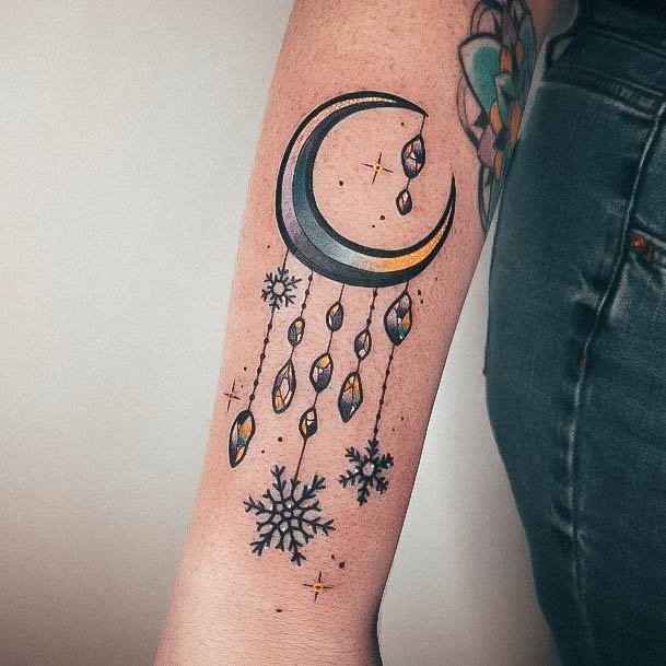 Womens Moon Tattoo Looks