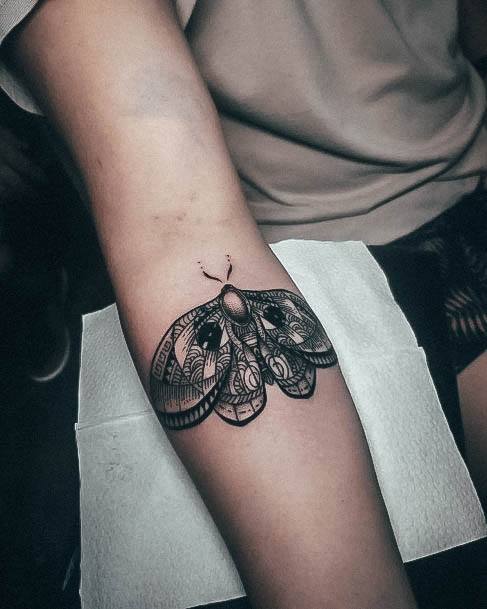 Womens Moth Girly Tattoo Designs