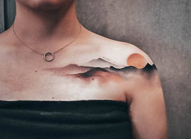 Womens Mountain Tattoos