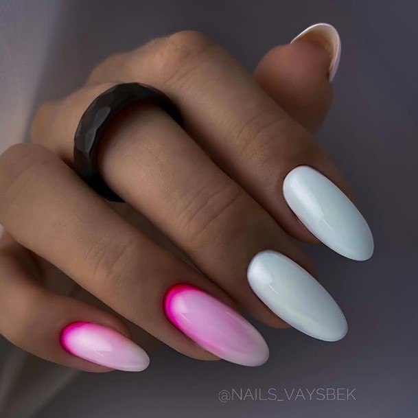 Womens Nail Designs Girly White And Pink