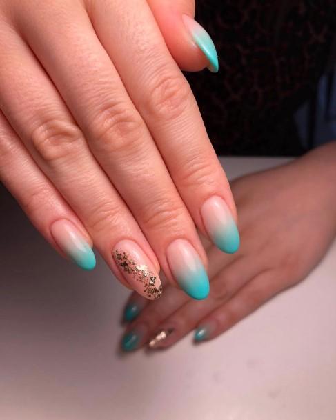 Womens Nail Ideas Blue Ombre