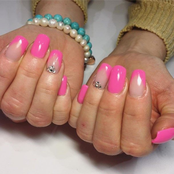 Womens Nail Ideas Bright Pink