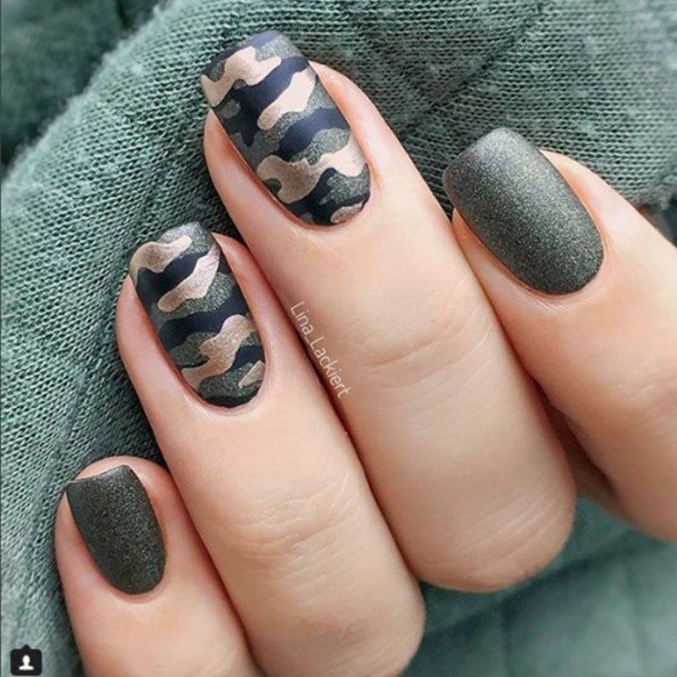 Womens Nail Ideas Camo