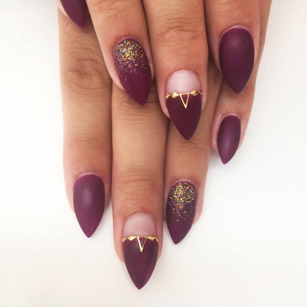 Womens Nail Ideas Deep Purple