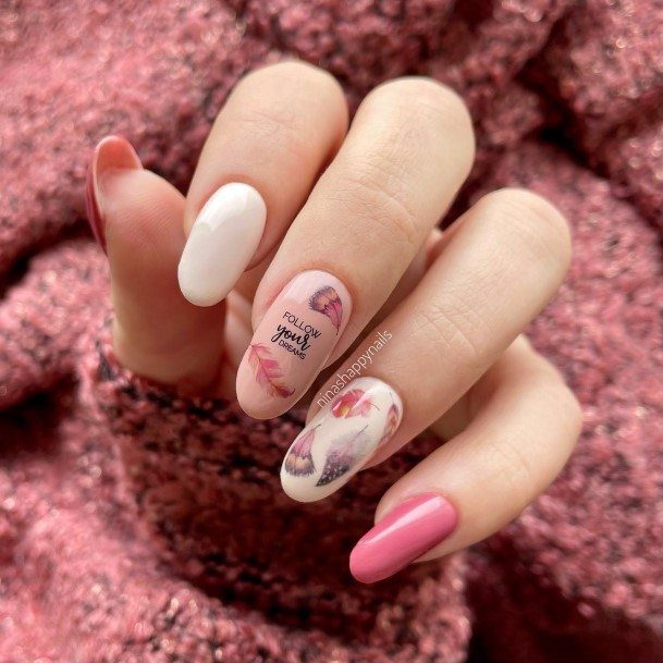 Womens Nail Ideas Feather