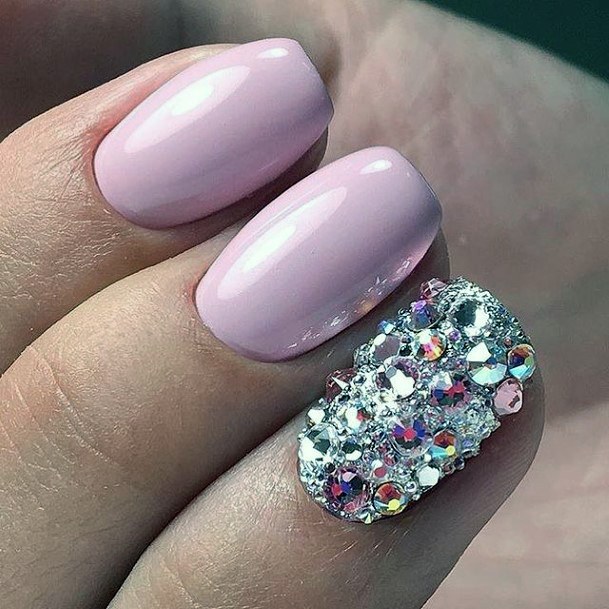 Womens Nail Ideas Gemstone