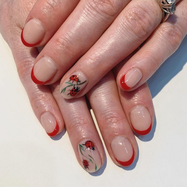 Womens Nail Ideas Ladybug