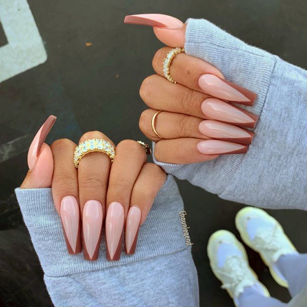 Womens Nail Ideas Long French