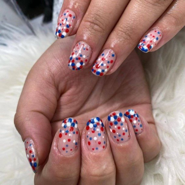 Womens Nail Ideas Red And Blue