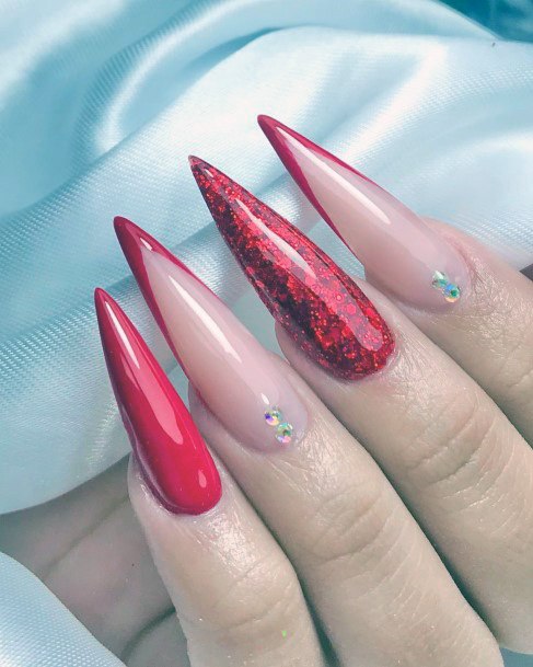 Womens Nail Ideas Red Dress