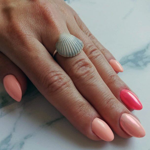 Womens Nail Ideas Salmon