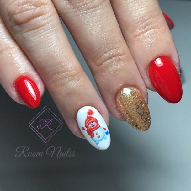 Womens Nail Ideas Snowman