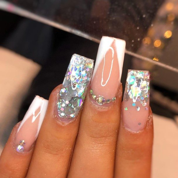 Womens Nail Ideas White And Nude