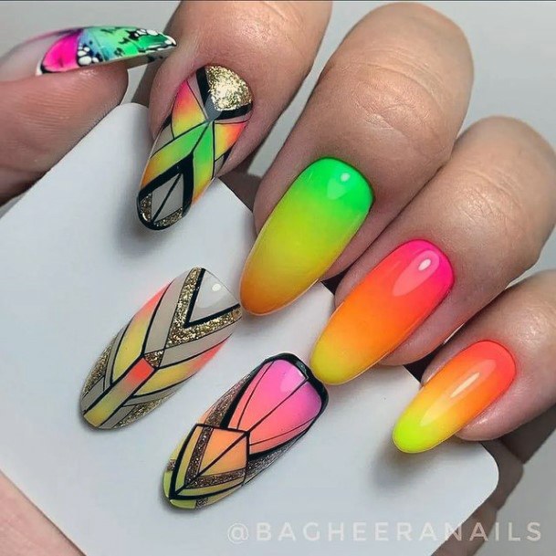 Womens Nail Ideas With Bright Summer Design