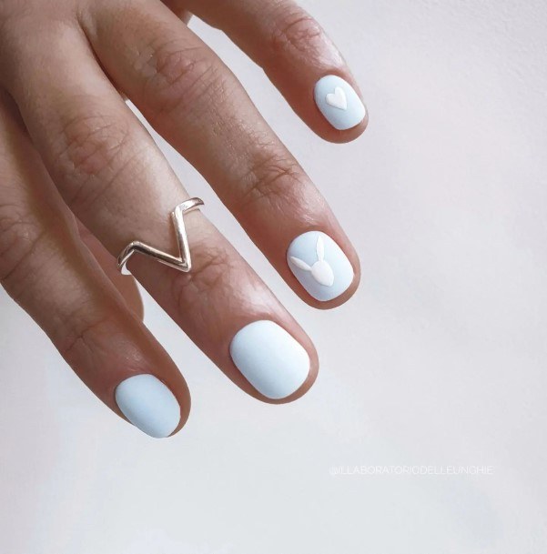 Womens Nail Ideas With Bunny Design