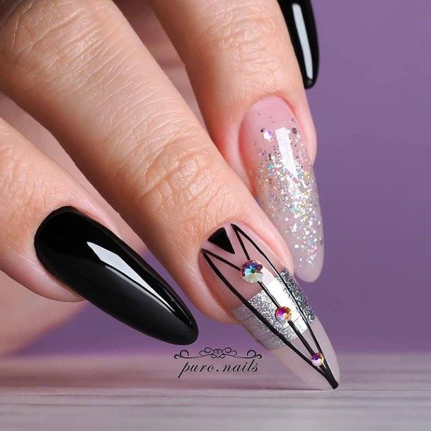 Womens Nail Ideas With Geometric Design