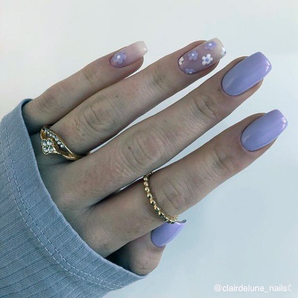 Womens Nail Ideas With Purple Dress Design