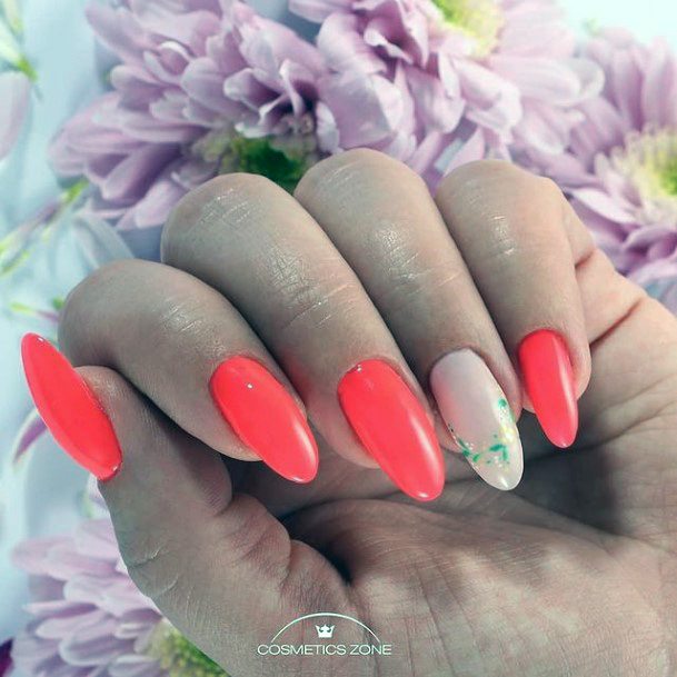 Womens Nail Ideas With Red Dress Design