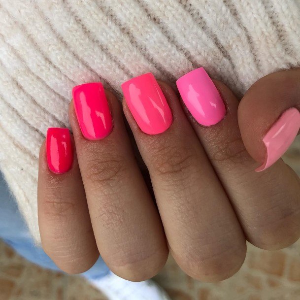 Womens Nail Ideas With Short Pink Design