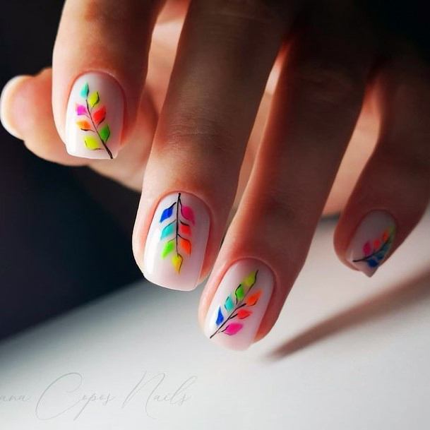 Womens Nail Ideas With Short Summer Design