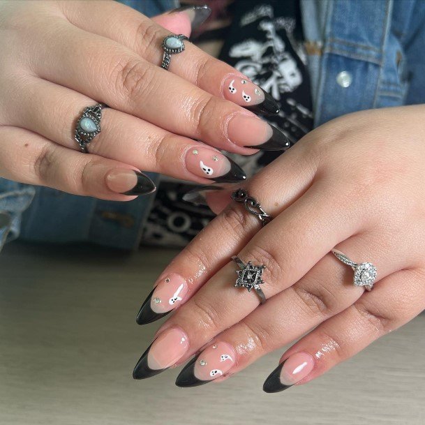 Womens Nail Ideas With Spooky Design