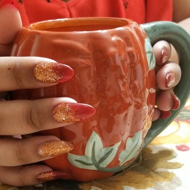 Womens Nail Ideas With Thanksgiving Design