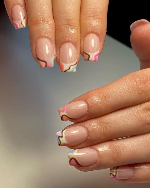 Womens Nail Ideas With Translucent Design