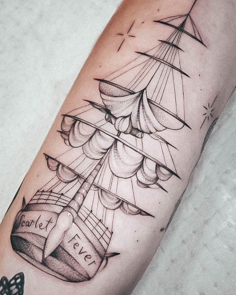 Womens Nautical Tattoo Design Ideas