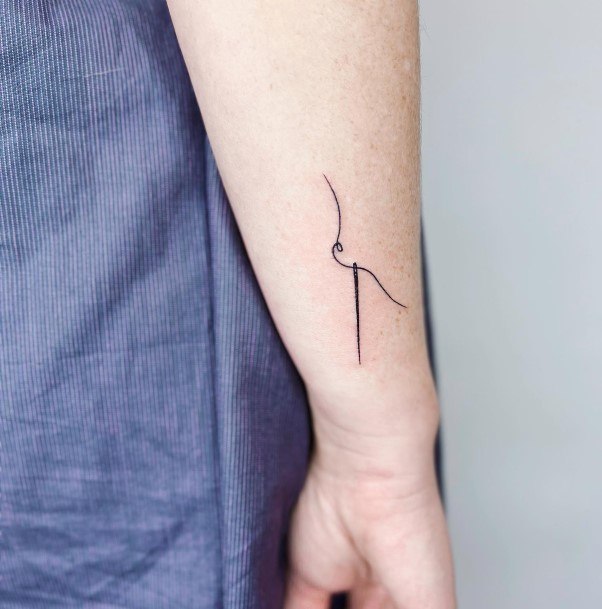 Womens Needle And Thread Tattoo Ideas