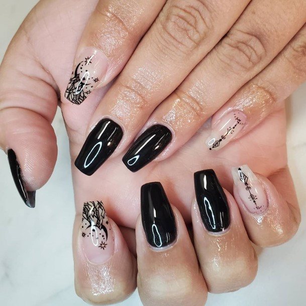 Womens New Moon Super Nail Designs