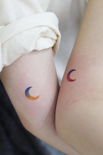 Womens New Moon Tattoo On Arms Best Friends