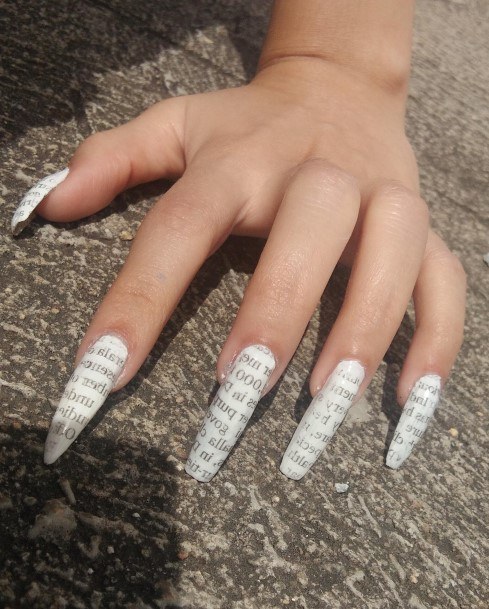 Womens Newspaper Nails