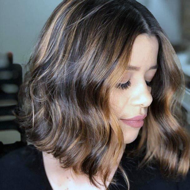 Womens Nice Ombre Lob Wavycurly Hair