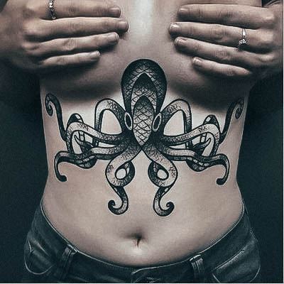 Womens Octopus Girly Tattoo Designs