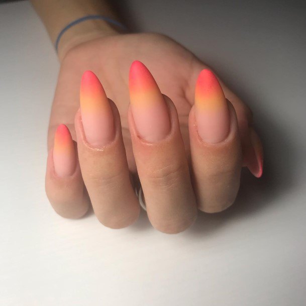 Womens Orange Ombre Nail Ideas