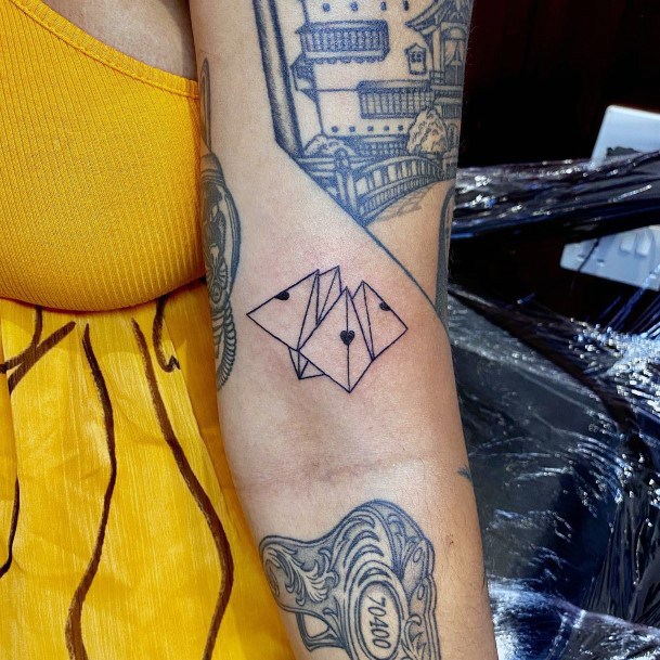 Womens Origami Tattoo Ideas